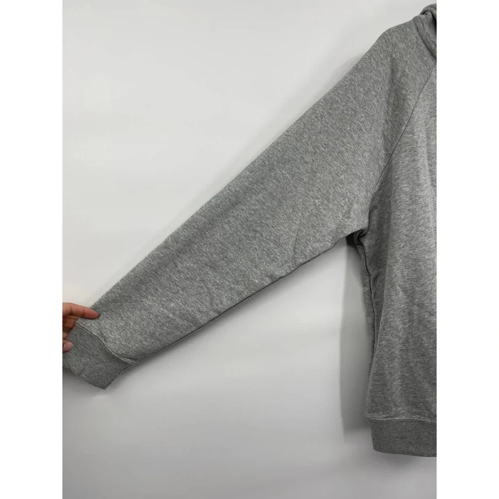 SOLD Nike Womens Gray Heather Essential Funnel Neck Hooded Sweatshirt Pullover - Picture 5 of 14